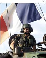 A French soldier in Bouake