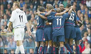 Arsenal celebrate early as they set a record for scoring in 47 consecutive games