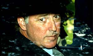 Michael Barrymore leaving the inquest