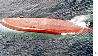 Capsized ferry