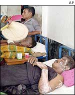 Blast victims at Satkhira hospital