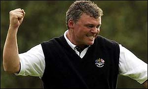 Darren Clarke produced a gritty display
