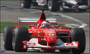 Rubens Barrichello cruises in second place