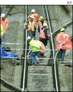 Track checking at Potters Bar