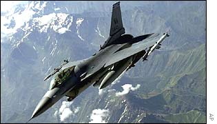 US F16 fighter jet