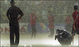 The Champions Trophy final was disrupted by rain on both days