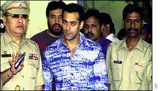 Salman Khan with police