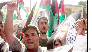 A pro-Arafat demonstration in Hebron