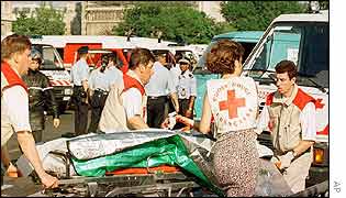 Aftermath of Saint-Michel RER attack