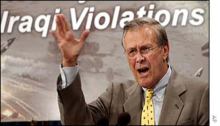 US Defense Secretary Donald Rumsfeld