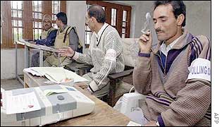 Kashmiri polling station