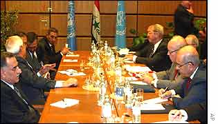 View of the UN-Iraq talks in Vienna