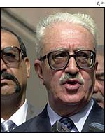 Tariq Aziz in Ankara