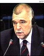 Stipe Mesic giving evidence