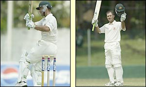 Ricky Ponting completes his century, before being dismissed for 141: Caught off the bowling of Waqar Younis