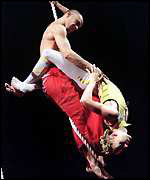 Acrobatics at the Millennium Dome
