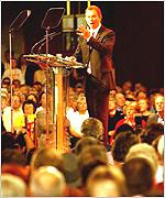 Tony Blair addressing the Labour conference