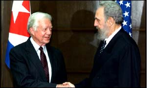 Jimmy Carter and Fidel Castro in Cuba in May