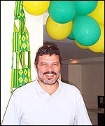 Former football captain S�crates Brasileiro Sampaio de Souza Vieira de Oliveira