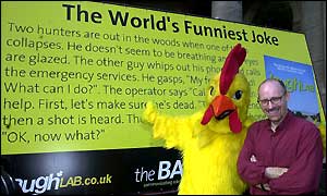 Dr Richard Wiseman, a chicken and the world's funniest joke