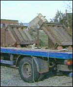 Lorry FARC fired mortars from