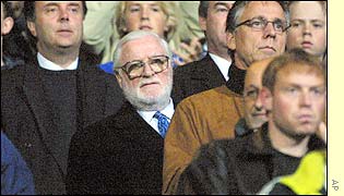 Chairman Ken Bates watches Chelsea lose in the first round of the Uefa Cup once again