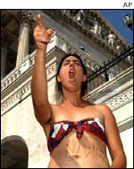 Anti-war protester in Washington