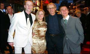 Ken Loach and his young cast at the film's UK premiere