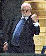 Ken Bates clenches his fist