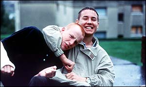 Pinball (William Ruane) and Liam (Martin Compston)