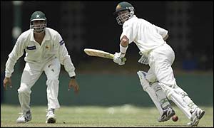 Australia's Damien Martyn batting against Pakistan