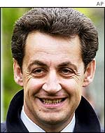 French Interior Minister Nicolas Sarkozy