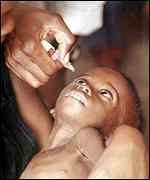 Child being vaccinated