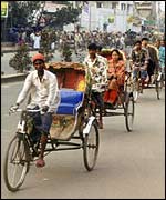 Rickshaws in Dhaka