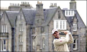 Ireland's Padraig Harrington tees off at St Andrews as he hopes to continue his good form