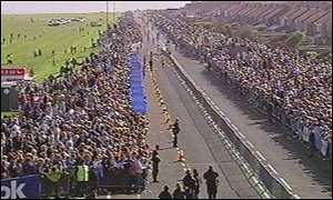 Aerial shot of the race course