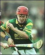 Martin Curry helped Dunloy win their third successive Antrim Hurling title