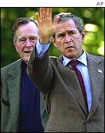 George W Bush and George Bush snr