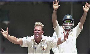 Shane Warne has now taken 461 Test wickets