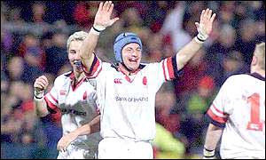 Ulster fly-half David Humphreys who scored 37 points against Wasps last season.