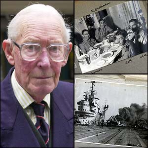 Lt Commander Geoffrey Brooke and aboard HMS Formidable.