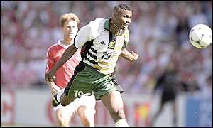 South African defender Lucas Radebe
