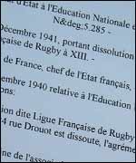 Part of the infamous decree banning rugby league
