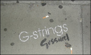 Street stencils by lingerie maker Gossard