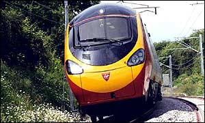 Virgin tilting train