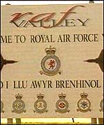 Welcome sign at RAF Valley