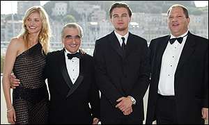 Diaz, Scorsese, DiCaprio and producer Harvey Weinstein