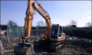 Development was halted to consider sewerage problems