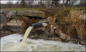 Discharge from creamery in Llangadog 