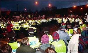Faslane protest February 2001